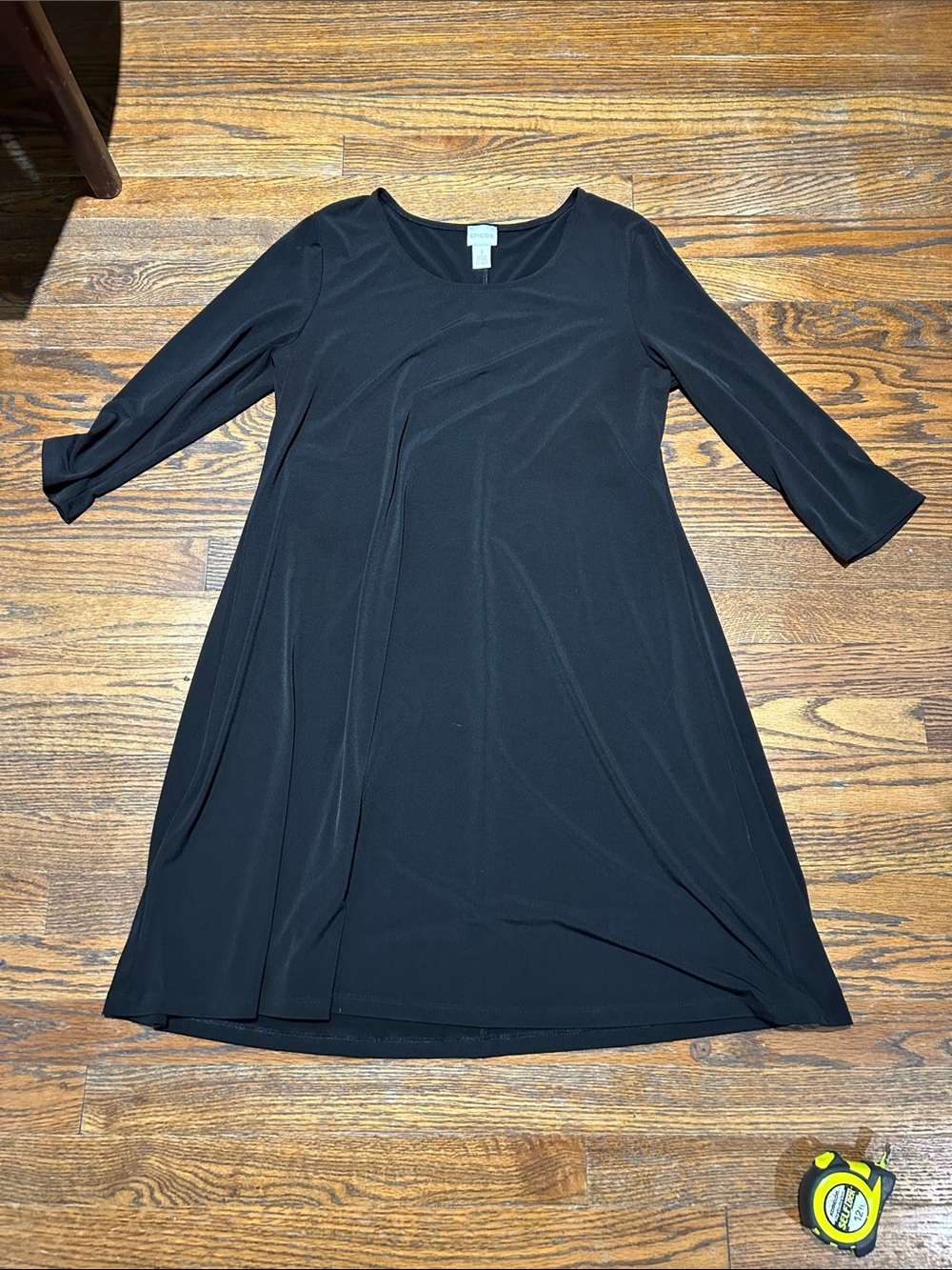Chico's Black Long-Sleeve A-Line Dress